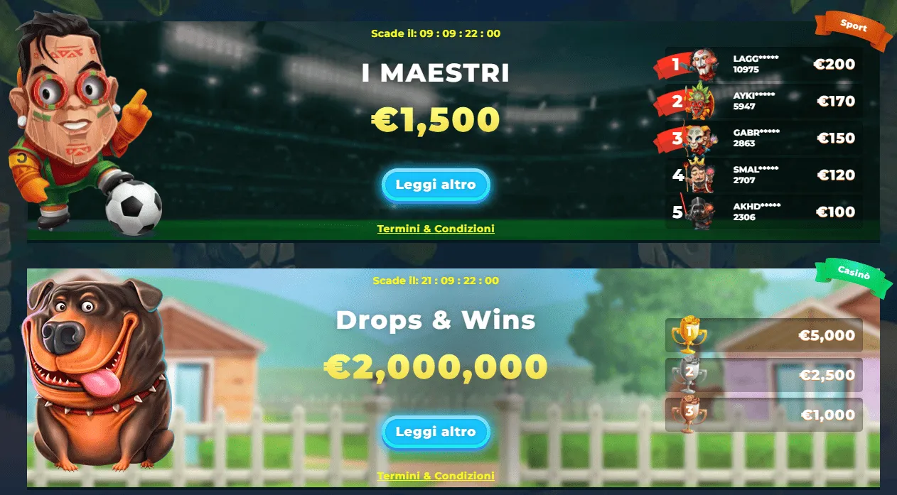 Wazamba Casino Tornei